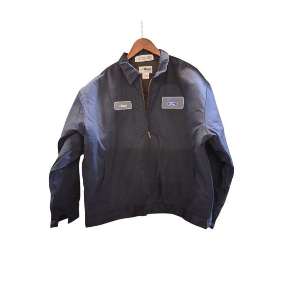 Ford UniWear Men's size XL Mechanic Workwear Utility Trucking Logo Zipper Jacket - Picture 2 of 13